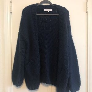 Navy Blue Elliatt Oversized Cardigan - S